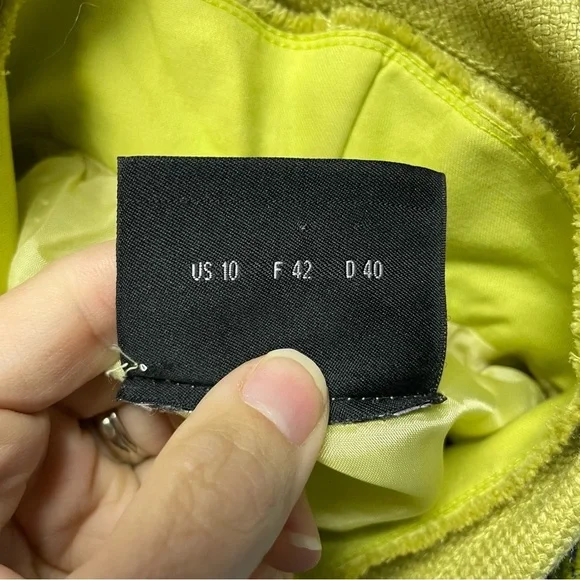 Akris Lime Green Blazer Size 10 - Picture 8 of 15